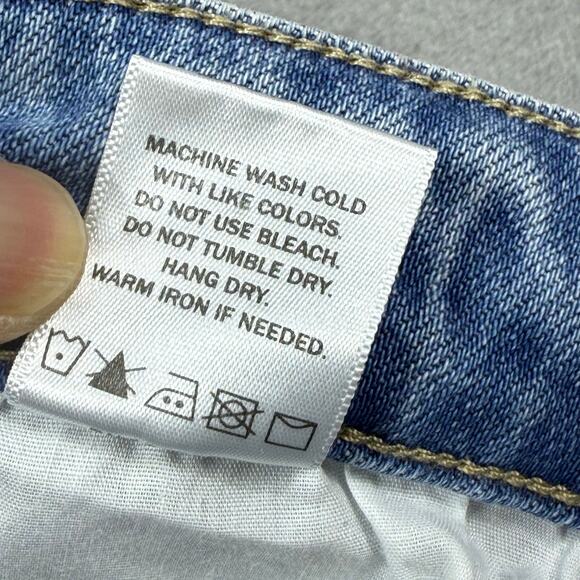 Rooted Denim Bootcut Jeans 5/26 Tall Long‎ Blue Distressed - Picture 6 of 11